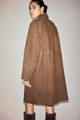 Abrigo sobretodo de ante - H&m фото 4