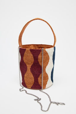 COLOUR BLOCK CYLINDRICAL MINI BUCKET BAG - Zara фото 3