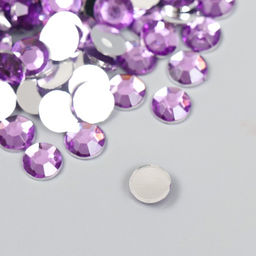 Декор для творчества пластик Стразы. Сиреневый набор 300 шт d=0,8 см - Арт узор фото 2