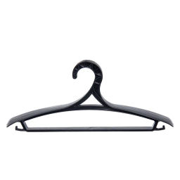 Цена за 10 шт. Плечики для верхней одежды 1шт "ЭКСПЕРТХАУС", цвет черный, 44-46р С518