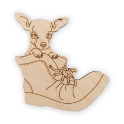 Заготовка для декорирования Mr. Carving ВД-415 Подвеска фанера 9.6 х 7.5 х 0.4 см Той терьер в башмаке (8 x 7.5 см)
