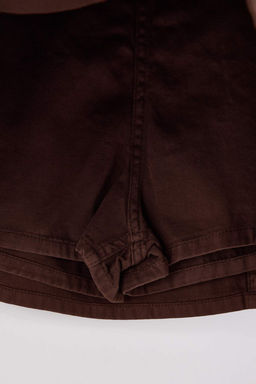 Kahverengi Y?rtmac Detayl? Denim Sort Etek TWOSS26SR00004 - Trendyolmilla фото 6