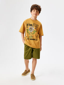 ACOOLA / Футболка детская для мальчиков Siple горчичный  фото 5