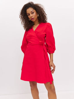 Платье на запах из жатого хлопка - TO BE ONE фото 2