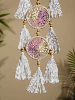 Ловец снов, 6×70 см, белый с розовым