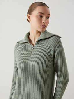 Kay?k Yaka Kad?n Triko Elbise