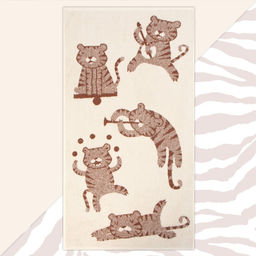 Полотенце махровое Этель Тигрята в цирке, 50х90 см, 100% хлопок, 420 г/м2