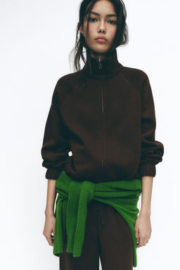 SOFT ZIP-UP SWEATSHIRT - Zara фото 11