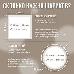 Шарики для сухого бассейна для сухого бассейна 500 шт., белый перламутр