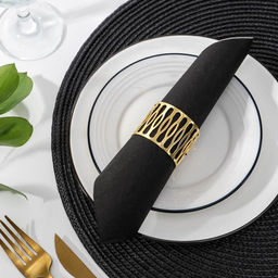 Кольцо для салфетки Плетёнка, 4,53,5 см, цвет золотой - Simaland фото 2