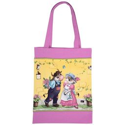 СУМКА СВИДАНИЕ,30Х40СМ,СИРЕНЕВЫЙ, 100% ХЛОПОК, - Santalino фото 2