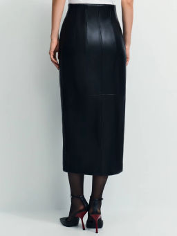 Юбка из искусственной кожи с молнией / Zarina