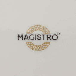 Десертная тарелка Magistro La Perle, d=21 см, утолщённый край, фарфор, белая  фото 5