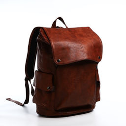 Рюкзак мужской на молнии, 4 наружных кармана, цвет коричневый