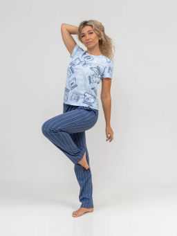 Костюм женский, цвет голубой синий