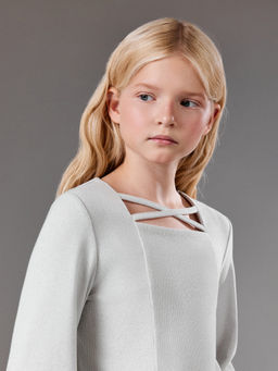 ACOOLA / Джемпер детский для девочек Sinai серый фото 2