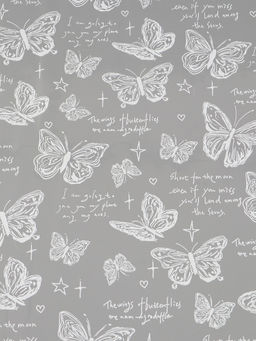 Плёнка для цветов «Бабочки», прозрачная/белая, 0.7×7.6 м, 40 мкм, 200 г