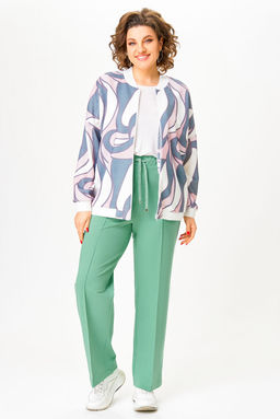 Блуза Swallow 803.2 черный+серебряный узор фото 451