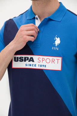 U. S. Polo Assn Мужская темно-синяя футболка с воротником-поло - U.s. polo assn фото 7
