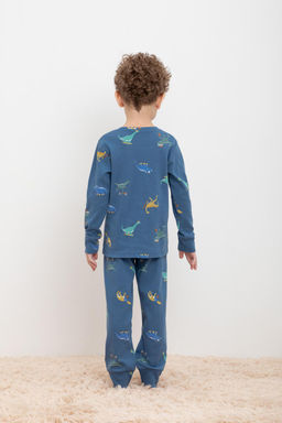 Crockid _ К 1552/синяя волна,дино спортсмены пижама дет