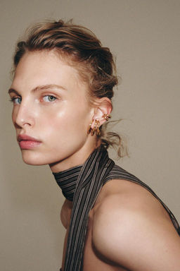 PACK OF TRIPLE HOOP EAR CUFF EARRINGS - Zara фото 2