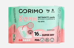 А.Т. Corimo Прокладки Ежеднев.при заверше.цикла женские гигиенич.впитыв.анатомич.формы S-18сm 16шт