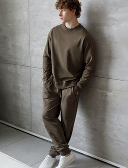 Джемпер Vilatte хлопок полиэстер с эластаном хаки  фото 3