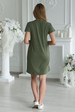 Туника женская из кулирки Флоранс хаки - Амадэль фото 3