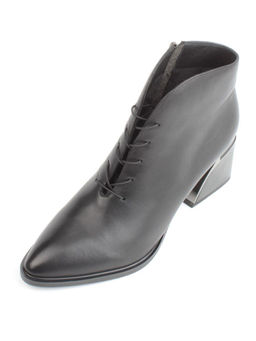 04-Z4229R BLACK Ботильоны демисезонные женские (натуральная кожа, натуральная байка)