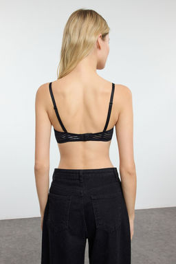 TRENDYOLMILLA Siyah-Beyaz 2li Paket Cizgili Dolgusuz Kapl? Straplez Orme Sutyen THMAW25SU00024 фото 3