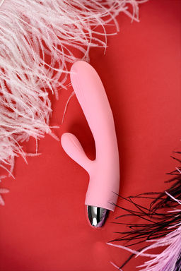 Пульсатор и вибратор с функцией подогрева JOS MILLY, силикон, розовый, 20 см  фото 9