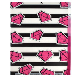 Папка-уголок для документов пластиковая арт. 49664/ 12 БРИЛЛИАНТЫ (полипропилен, формат А5, 18x22 см