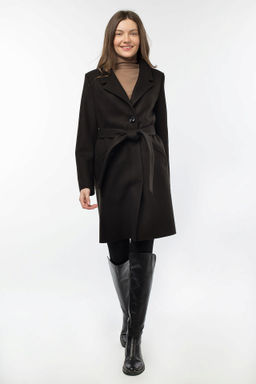 01-10540 Пальто женское демисезонное (пояс)