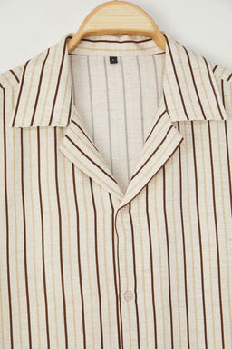 TRENDYOL MAN Ekru Oversize Gomlek TMNSS25GO00060 - Trendyolmilla фото 7