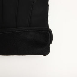 Перчатки женские из натуральной кожи, размер XL, с утеплителем, чёрные