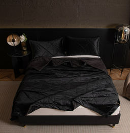 Велюровое покрывало в клетку и одна наволочка OVL047 160*220 50-70 1 шт