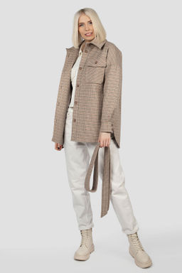 Пальто женское демисезонное (пояс) - El podio фото 5