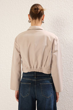 TRENDYOLMILLA Tas Regular Kemer Detayl? Ince Ceket Mont TWOSS25MO00009  фото 5