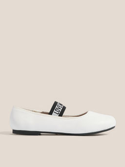 Балетки мэри-джейн LOVE MOSCHINO BALLET LOVE Артикул 4402219, белый