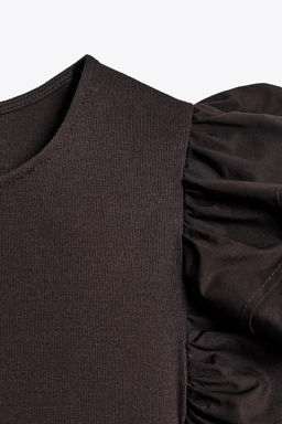 RUFFLED CONTRAST DRESS - Zara фото 15