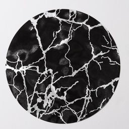 Цена за 12 шт. Салфетка сервировочная на стол Мрамор, d=38 см, цвет чёрный - Simaland фото 6