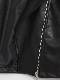 Deri G?r?n?ml? K?z ?ocuk Mont - Waikiki фото 3