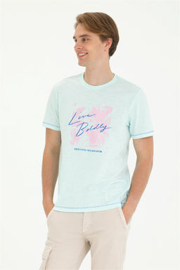 U. S. Polo Assn Мужская футболка водно-зеленого цвета - U.s. polo assn фото 8