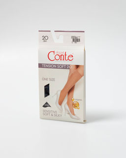 Цена за 2 пары. Носки Удлиненные CONTE TENSION SOFT 20 (1 пара) nero - Conte elegant фото 13
