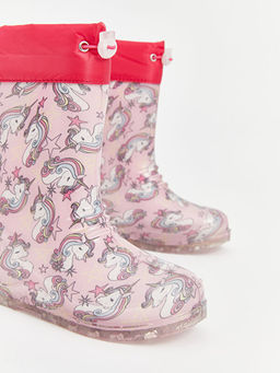 Bask?l? K?z ?ocuk Ya?mur Botu - Waikiki фото 3