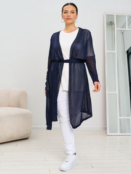 Кардиган женский длинный с поясом MR011SS3 blue - Maxroses фото 2