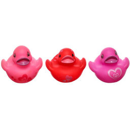 Резиновые игрушки для ванны Крошка Я «Уточки сердечки», в наборе 3 шт., МИКС