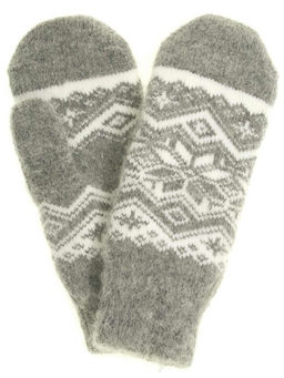 Варежки женские "Звезда и орнамент" КРУГ 3449-1
