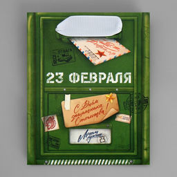 Цена за 3 шт. Пакет подарочный ламинированный, упаковка, «23 февраля», почта, S 12×15×5.5 см