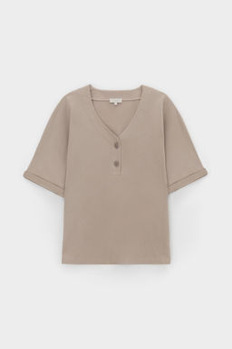 ЕВТ 3290/темно-бежевый блуза жен